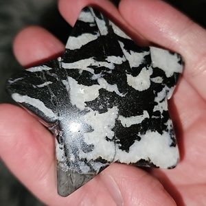 Charoite confetti and zebra jasper star